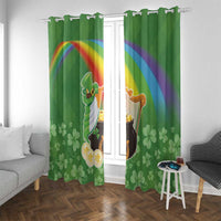 Celtic Harp Shamrock Republic of Ireland Window Curtain