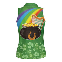 Celtic Harp Shamrock Republic of Ireland Women Sleeveless Polo Shirt