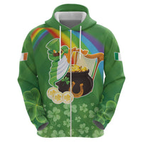 Celtic Harp Shamrock Republic of Ireland Zip Hoodie