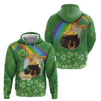 Celtic Harp Shamrock Republic of Ireland Zip Hoodie