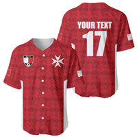 Custom Malta Football Jersey Go Champions Baseball Jersey Red Style