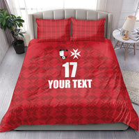 Custom Malta Football Jersey Go Champions Bedding Set Red Style