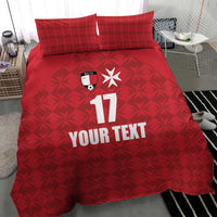 Custom Malta Football Jersey Go Champions Bedding Set Red Style