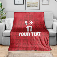 Custom Malta Football Jersey Go Champions Blanket Red Style