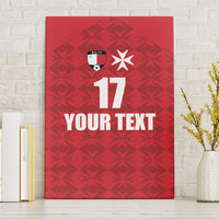 Custom Malta Football Jersey Go Champions Canvas Wall Art Red Style