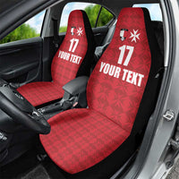 Custom Malta Football Jersey Go Champions Car Seat Cover Red Style
