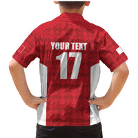 Custom Malta Football Jersey Go Champions Family Matching Mermaid Dress and Hawaiian Shirt Red Style