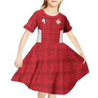 Custom Malta Football Jersey Go Champions Kid Short Sleeve Dress Red Style