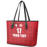 Custom Malta Football Jersey Go Champions Leather Tote Bag Red Style