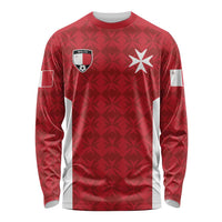 Custom Malta Football Jersey Go Champions Long Sleeve Shirt Red Style
