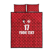 Custom Malta Football Jersey Go Champions Quilt Bed Set Red Style