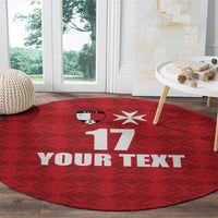 Custom Malta Football Jersey Go Champions Round Carpet Red Style
