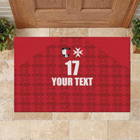 Custom Malta Football Jersey Go Champions Rubber Doormat Red Style