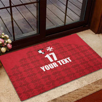 Custom Malta Football Jersey Go Champions Rubber Doormat Red Style