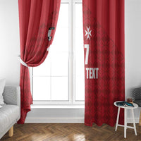 Custom Malta Football Jersey Go Champions Window Curtain Red Style
