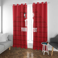 Custom Malta Football Jersey Go Champions Window Curtain Red Style