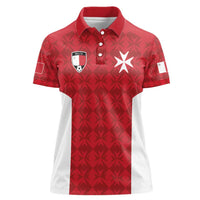 Custom Malta Football Jersey Go Champions Women Polo Shirt Red Style