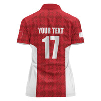 Custom Malta Football Jersey Go Champions Women Polo Shirt Red Style