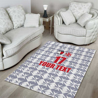 Custom Malta Football Jersey Go Champions Area Rug White Style