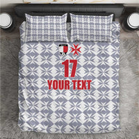 Custom Malta Football Jersey Go Champions Bedding Set White Style