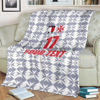 Custom Malta Football Jersey Go Champions Blanket White Style