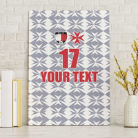 Custom Malta Football Jersey Go Champions Canvas Wall Art White Style