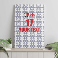 Custom Malta Football Jersey Go Champions Canvas Wall Art White Style