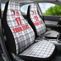 Custom Malta Football Jersey Go Champions Car Seat Cover White Style