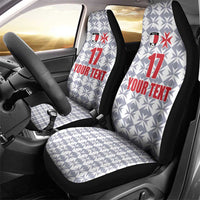 Custom Malta Football Jersey Go Champions Car Seat Cover White Style