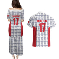 Custom Malta Football Jersey Go Champions Couples Matching Puletasi and Hawaiian Shirt White Style