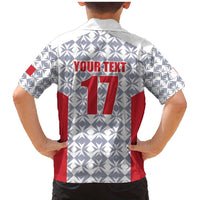 Custom Malta Football Jersey Go Champions Family Matching Mermaid Dress and Hawaiian Shirt White Style