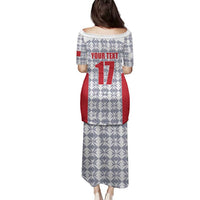 Custom Malta Football Jersey Go Champions Family Matching Puletasi and Hawaiian Shirt White Style