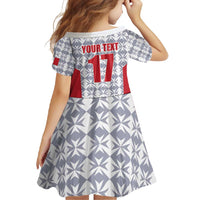 Custom Malta Football Jersey Go Champions Family Matching Tank Maxi Dress and Hawaiian Shirt White Style