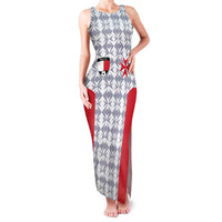 Custom Malta Football Jersey Go Champions Family Matching Tank Maxi Dress and Hawaiian Shirt White Style