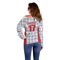 Custom Malta Football Jersey Go Champions Off Shoulder Sweater White Style