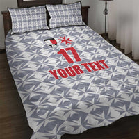Custom Malta Football Jersey Go Champions Quilt Bed Set White Style