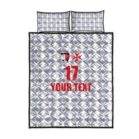 Custom Malta Football Jersey Go Champions Quilt Bed Set White Style