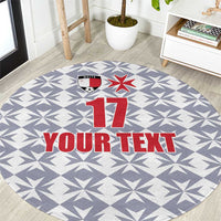 Custom Malta Football Jersey Go Champions Round Carpet White Style