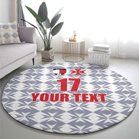 Custom Malta Football Jersey Go Champions Round Carpet White Style