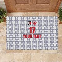 Custom Malta Football Jersey Go Champions Rubber Doormat White Style