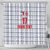 Custom Malta Football Jersey Go Champions Shower Curtain White Style
