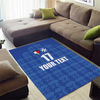 Custom Malta Football Jersey Go Champions Area Rug Blue Style