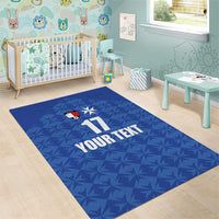 Custom Malta Football Jersey Go Champions Area Rug Blue Style