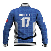 Custom Malta Football Jersey Go Champions Baseball Jacket Blue Style