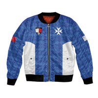 Custom Malta Football Jersey Go Champions Bomber Jacket Blue Style