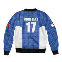 Custom Malta Football Jersey Go Champions Bomber Jacket Blue Style
