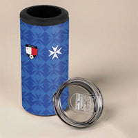 Custom Malta Football Jersey Go Champions 4 in 1 Can Cooler Tumbler Blue Style