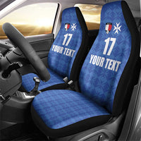 Custom Malta Football Jersey Go Champions Car Seat Cover Blue Style