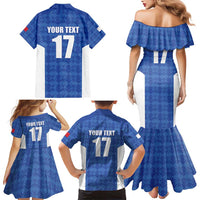 Custom Malta Football Jersey Go Champions Family Matching Mermaid Dress and Hawaiian Shirt Blue Style