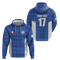 Custom Malta Football Jersey Go Champions Hoodie Blue Style